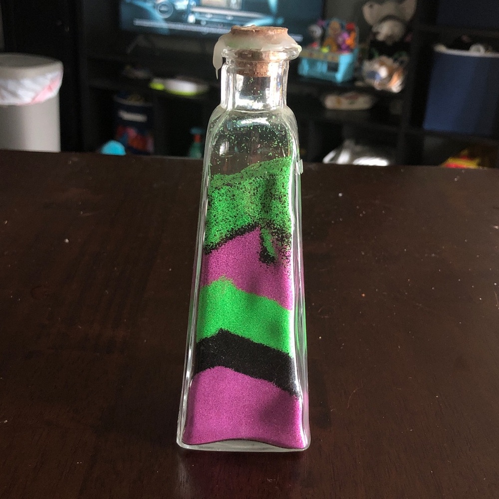 🍄 Sand Art in Glass Bottle
